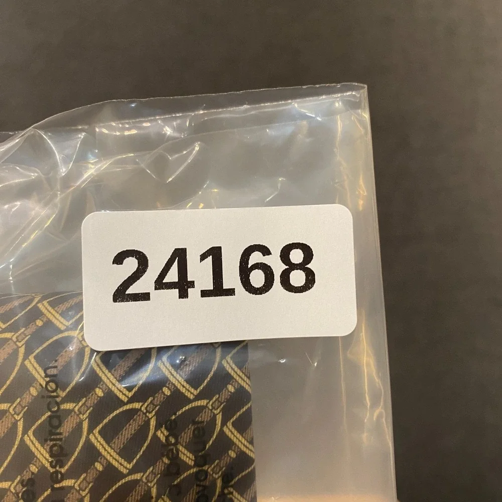 Gucci Necktie Tie Mens Black Gold Horse Bit Print Silk Old Money Luxury Italy